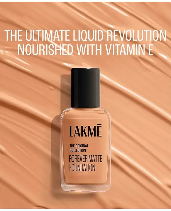 Lakme Perfecting Liquid Foundation,Waterproof Full Coverage Long Lasting - Light Oil Free Face Makeup with Vitamin E, Dewy Finish Glow 27ml