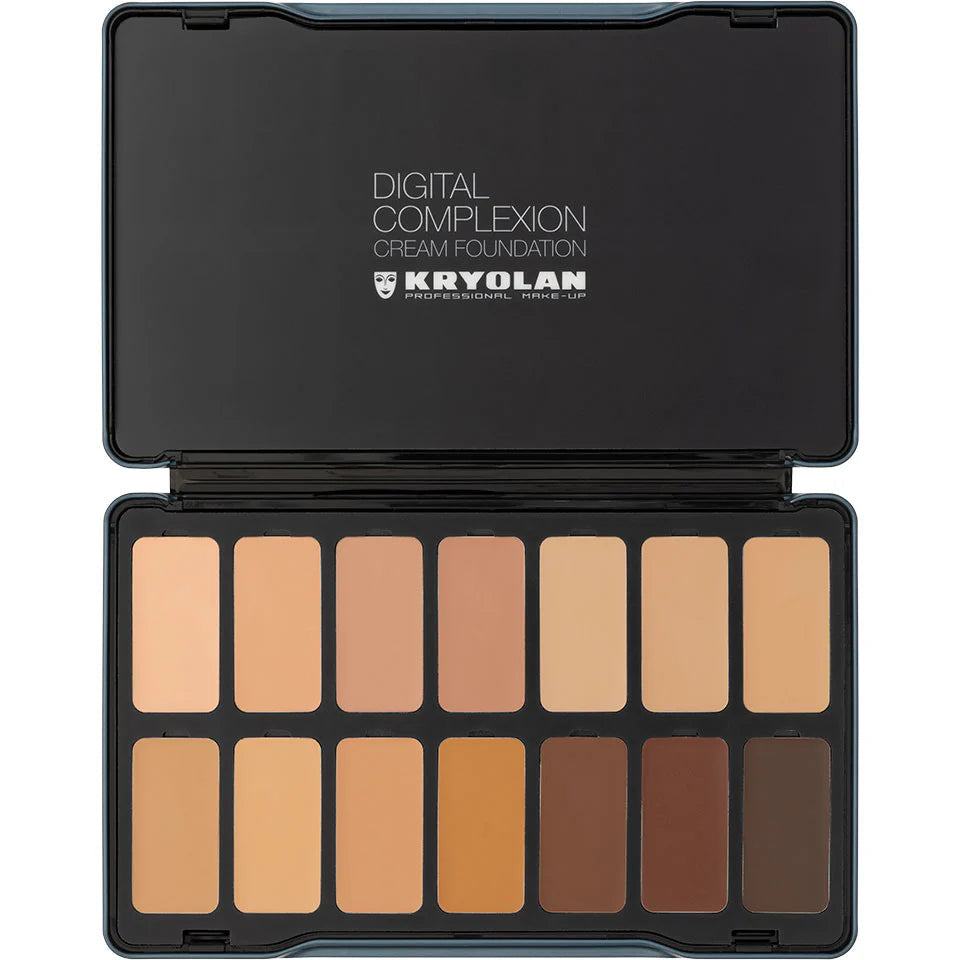 Kryolan Professional Makeup Digital Complexion Cream Foundation Palette 14 Colors