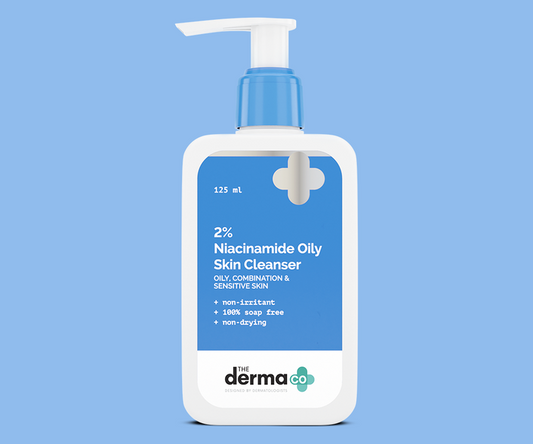 The Derma co 2% Niacinamide Oily Skin Cleanser for Sensitive, Oily & Combination Skin 125 ml Non-Irritant | 100% Soap-Free | Non-Drying 125ml