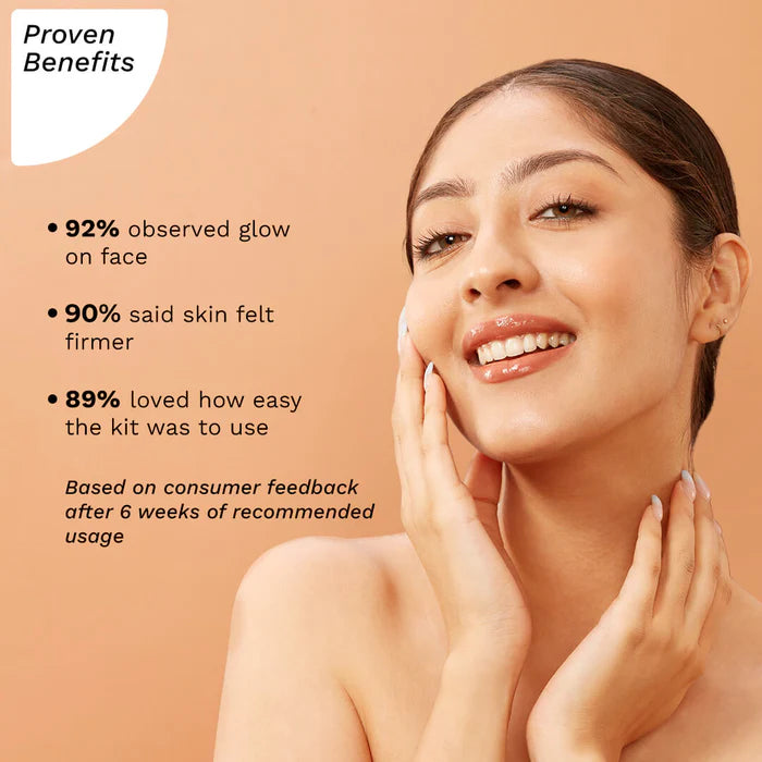 PILGRIM 24K GOLD FACIAL KIT FOR GOLDEN GLOW INCLUDES 3 FACIALS IN KIT