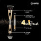 MARS 4 in 1 Travel Brush with Foundation Brush, Powder Brush, Eyeshadow Blending Brush & Flat Brush | Soft Bristles Makeup Brushes Set for Women