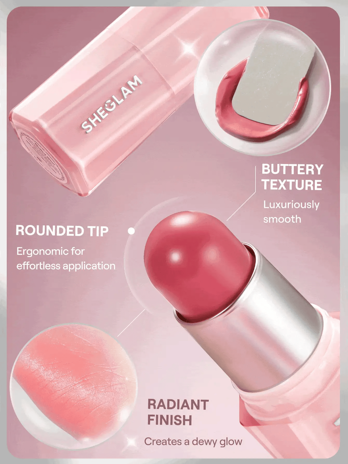 SHE GLAM Buttery Bliss Blush Stick-Guava Juice 6g