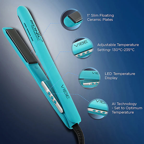 Ikonic Professional Hair Iron Vibe + ( Teal )