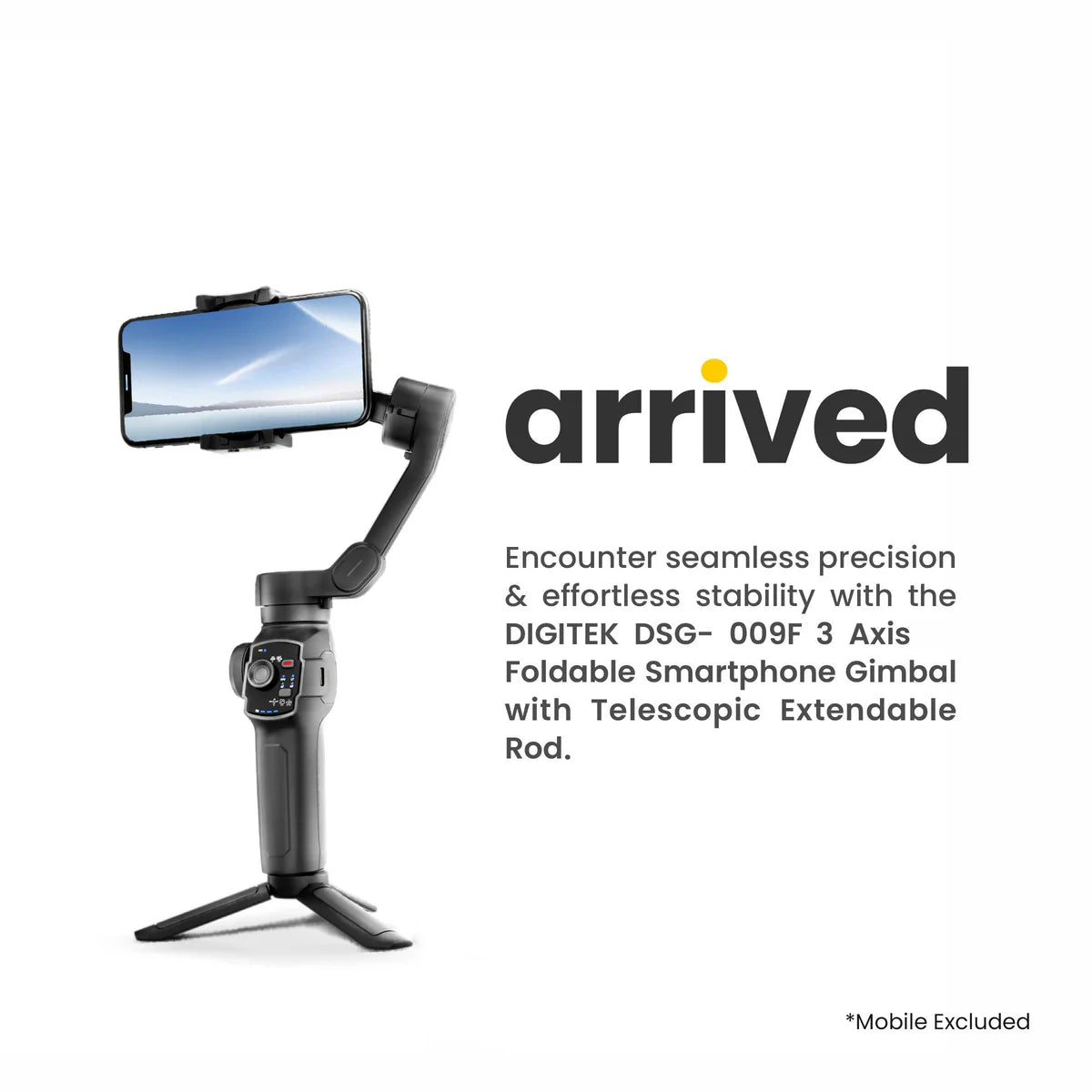 Digitek (DSG-009F) 3 Axis Foldabe Smartphone Gimbal with Built in Extandable Telescopic Rod