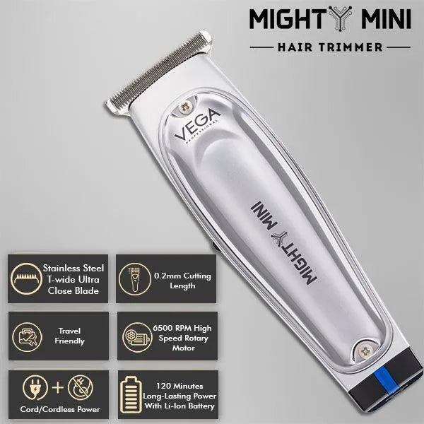 Vega Professional Mighty Mini Cord/Cordless Hair Trimmer - VPVHT-07