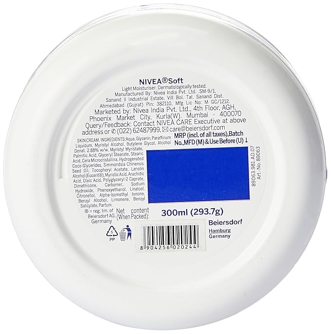 NIVEA Soft Sporty College Edition Moisturizer for Face Hand & Body Non Sticky Cream 300ml