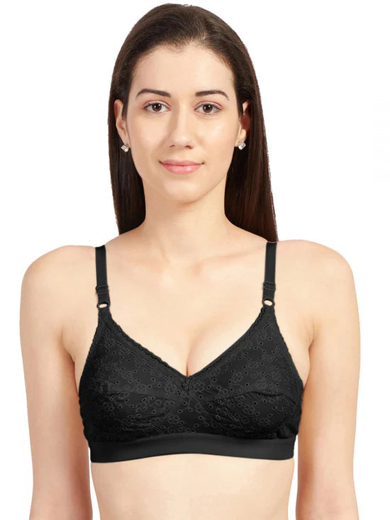 SONARI Cream Chikankari Bra