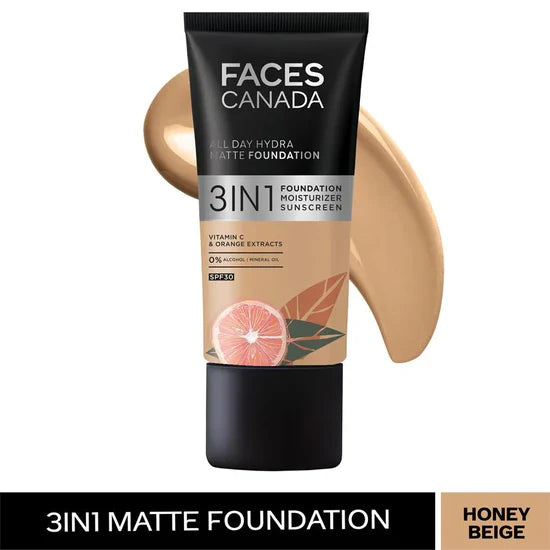 Faces Canada All Day Hydra 3-In-1 Matte Foundation - SPF 30 25ml