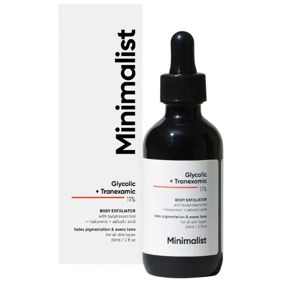 Minimalist Glycolic & Tranexamic Acid 11% Body Exfoliator Fades Pigmentation & Even Tone 60ml