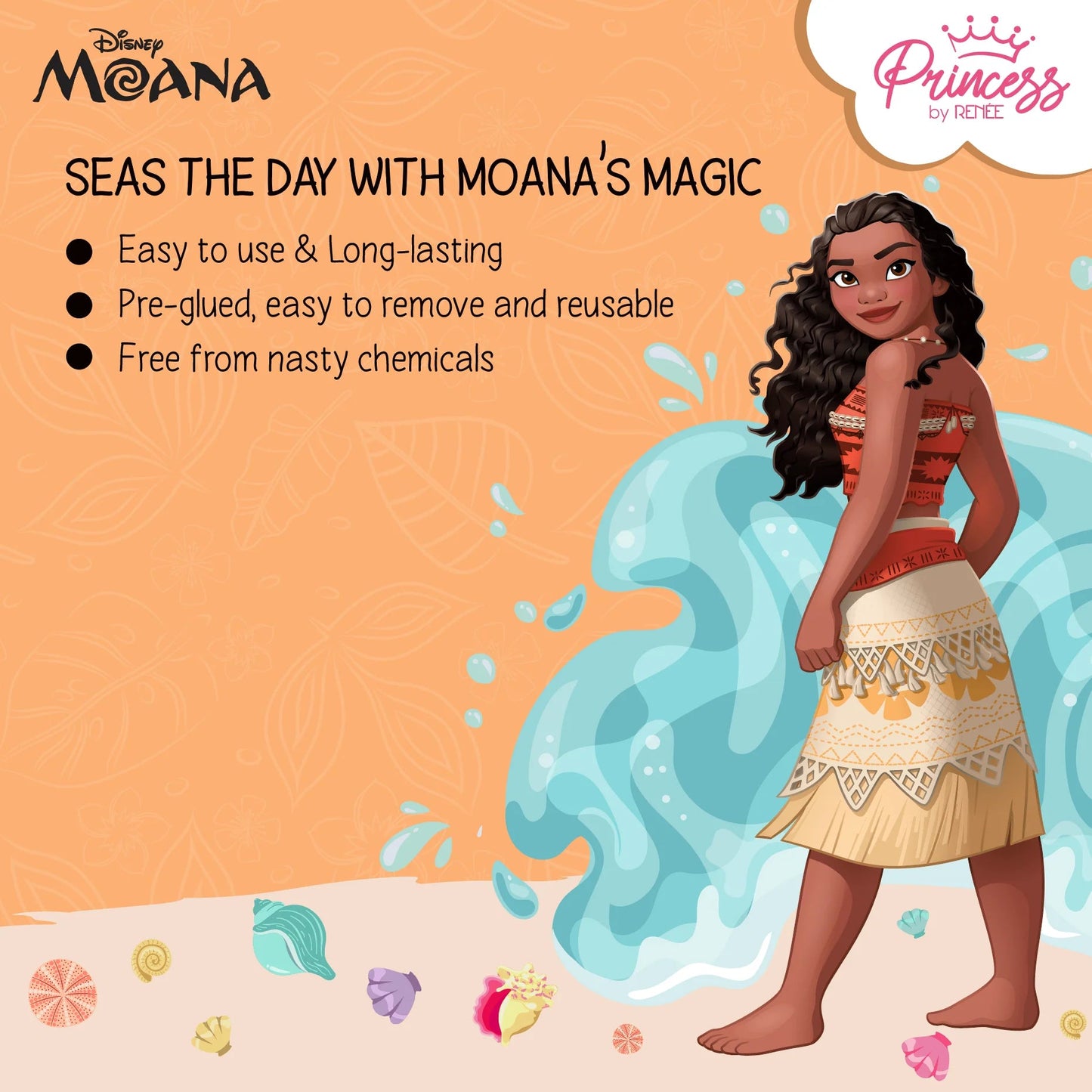 Princess by RENEE Disney Moana’s Stick On Nails