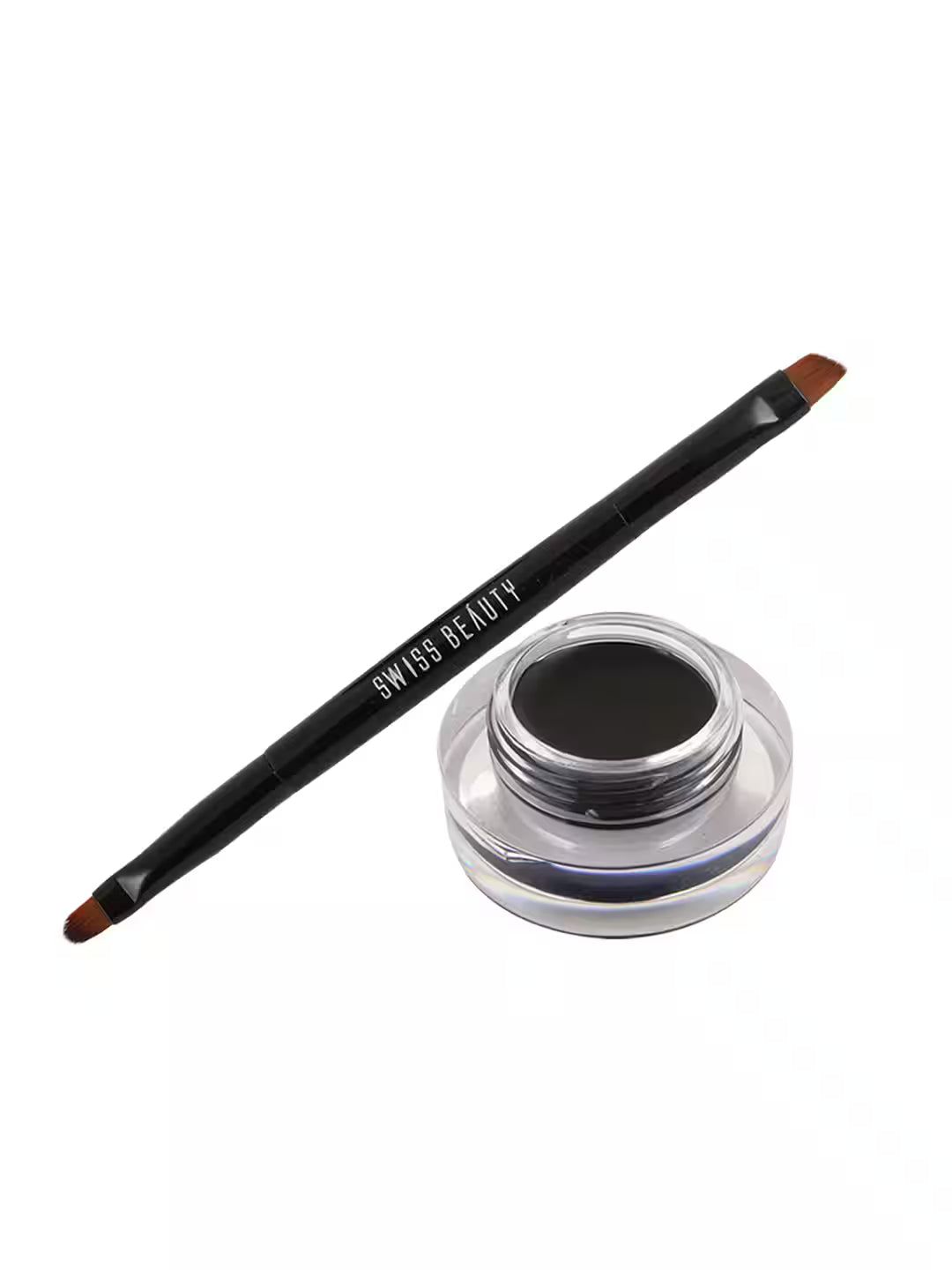 Swiss Beauty 2-In-1 Eyebrow & Gel Eyeliner - Black (7g)