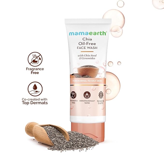 Mamaearth Chia Oil-Free Face Wash with Chia Seed & Ceramides 100ml