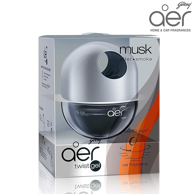 Godrej aer Twist Gel Car Air Freshener Musk After Smoke 45g