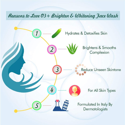 O3+ Brightening &amp; Whitening Face Wash 50ML