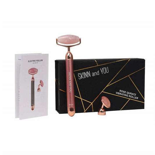 Skinn And You Rose Quratz Vibrating face Roller