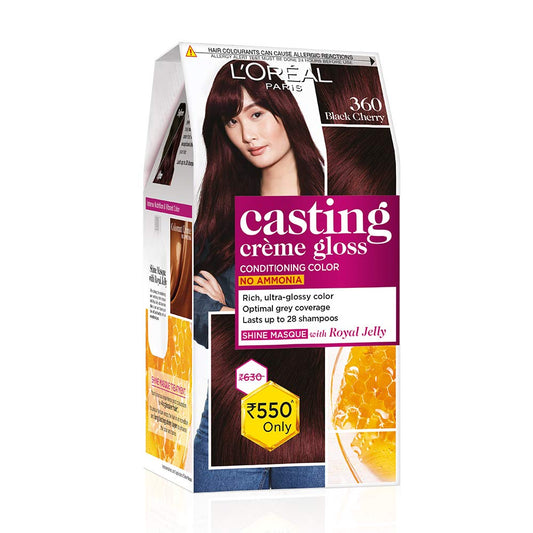 Loreal Paris Casting Creme Gloss Color 360 Black Cherry 87.5g+72ml