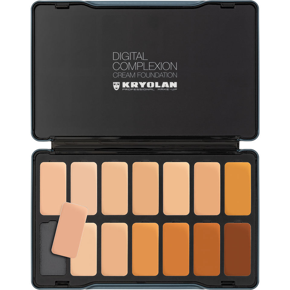 Kryolan Professional Makeup Digital Complexion Cream Foundation Palette 14 Colors