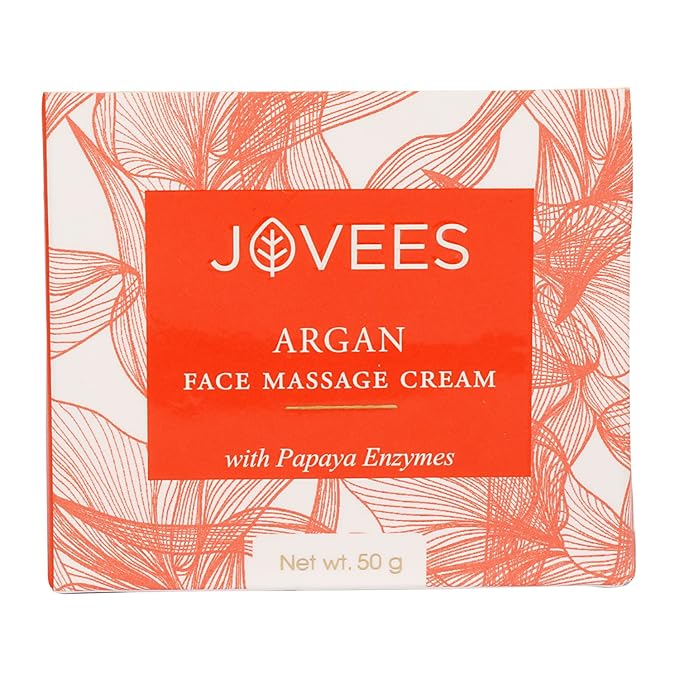 Jovees Herbal Argan Oil Face Massage Cream  With Papaya Enzyme 50g