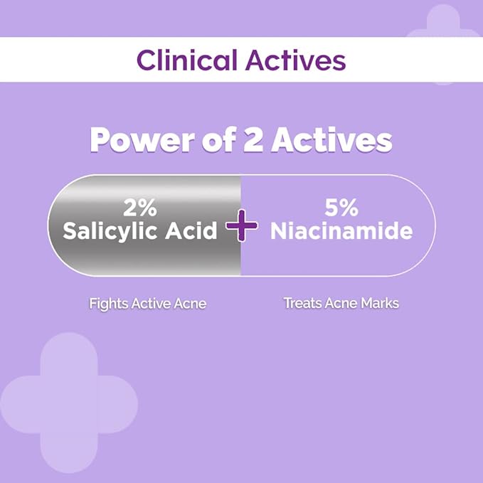 The Derma Co Sali-Cinamide Anti-Acne Face Serum I 2% Salicylic Acid & 5% Niacinamide I Fights Active Acne & Treats Acne Marks I Serum For Acne Prone & Oily Skin I Power Of 2 Actives 30ml