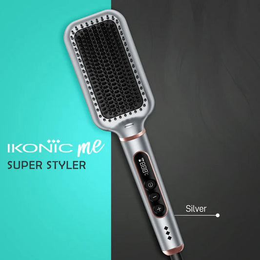 Ikonic Me Super Styler Triple Bristle Brush ( Sliver )