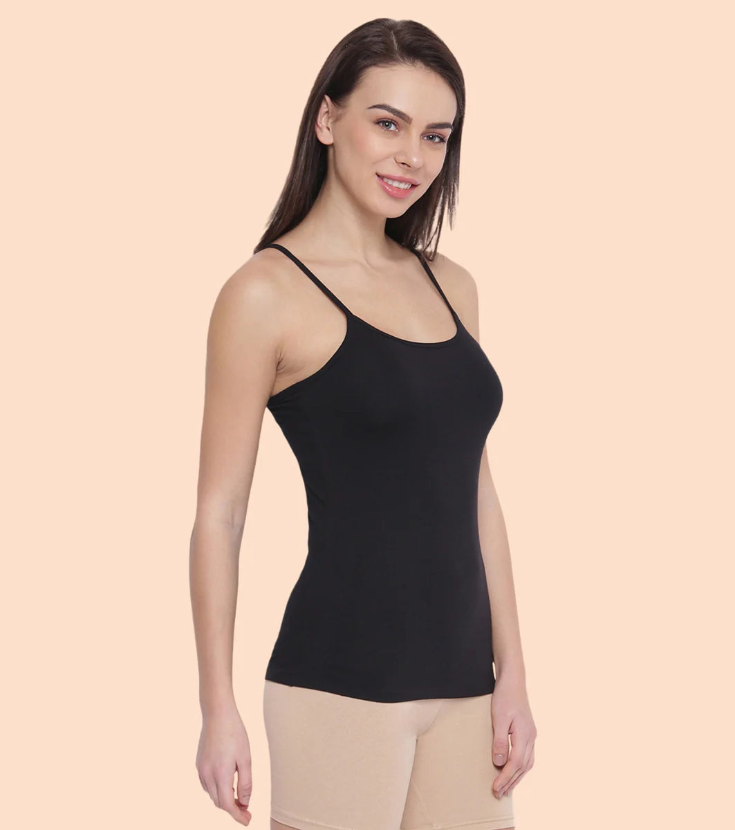 Enamor Essentials Stretch Cotton Camisole for Women | E001