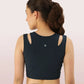 Enamor Shelf Bra Crop Vest | Crew Neck Vest With In-Built Shelf Bra Support | Hugged Fit E123