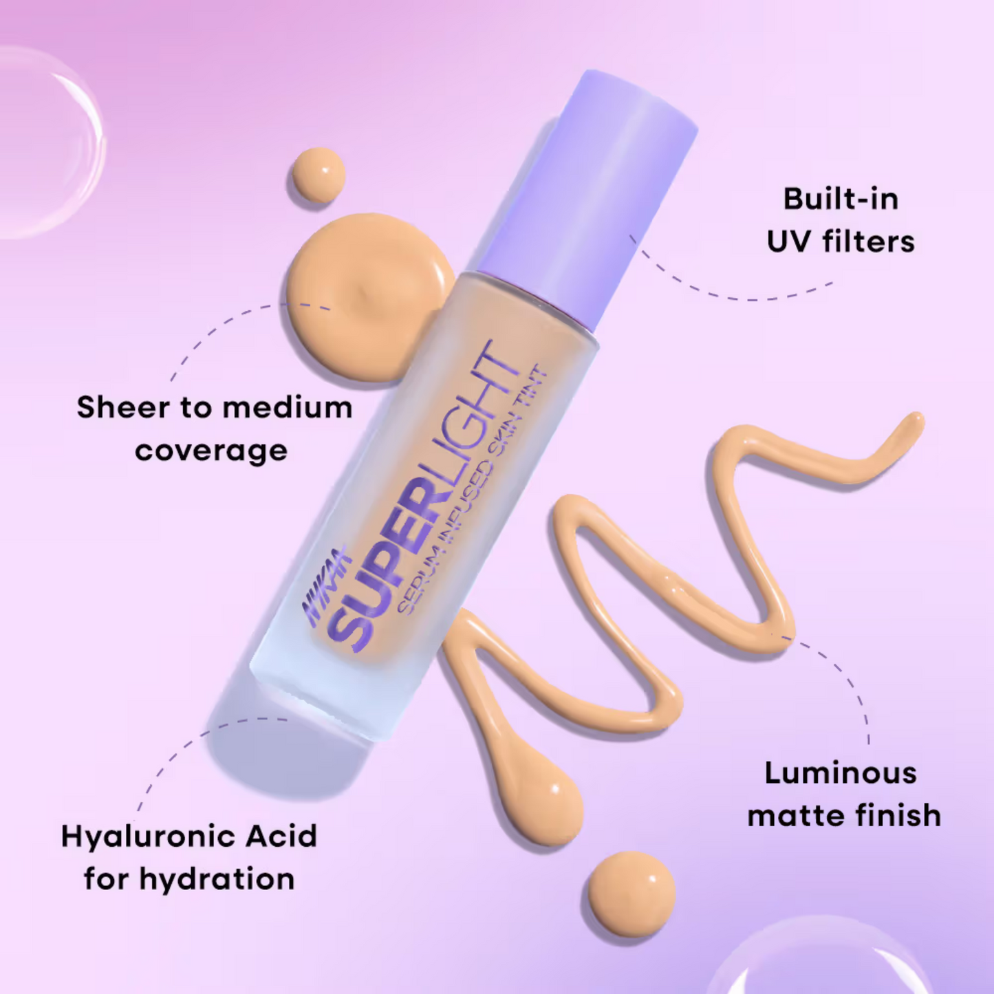 Nykaa Superlight Serum Matte Filter Finish Skin Tint Foundation (30ml)