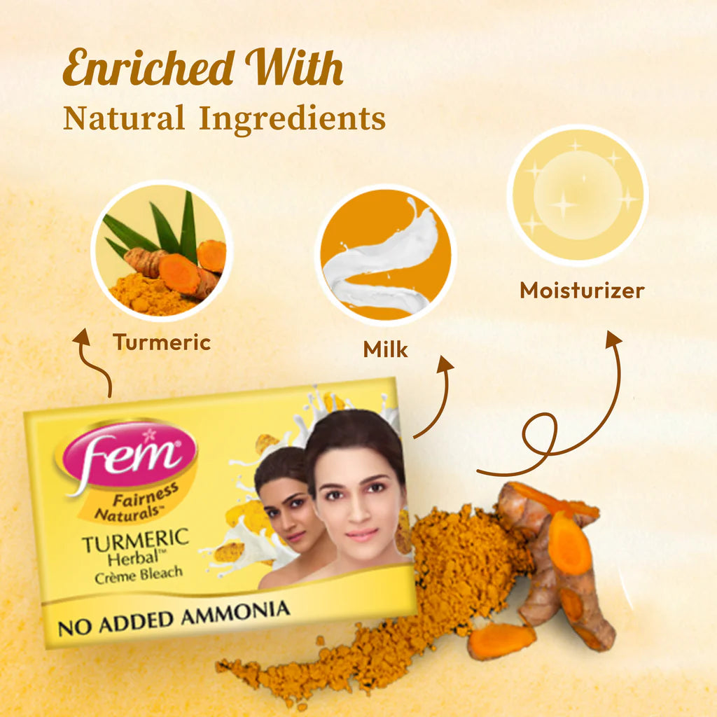 Fem Creme Bleach Turmeric & Milk 24g