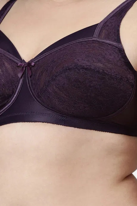 Enamor FB06 Full Support Classic Lace Lift Bra - Non-Padded, Wirefree & Full Coverage