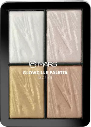 MARS 4 Color Glowzilla Palette Blush and Highlight Kit, Multicolor (FP03-02)