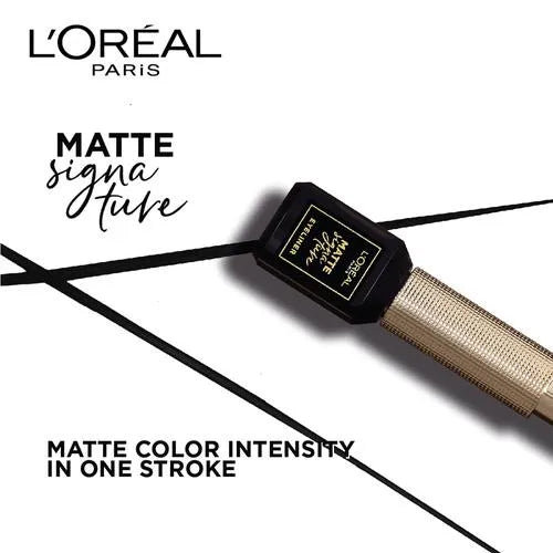 Loreal Paris Matte Signature Eye Liner - Supple Tip, For Smooth Finish, Grip Zone, Waterproof, 24 Hours, 19 g