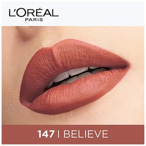 Loreal Paris Rouge Signature Matte Liquid Lipstick - Ultra Light Weight, No Stain, 7 g 147 I Believe