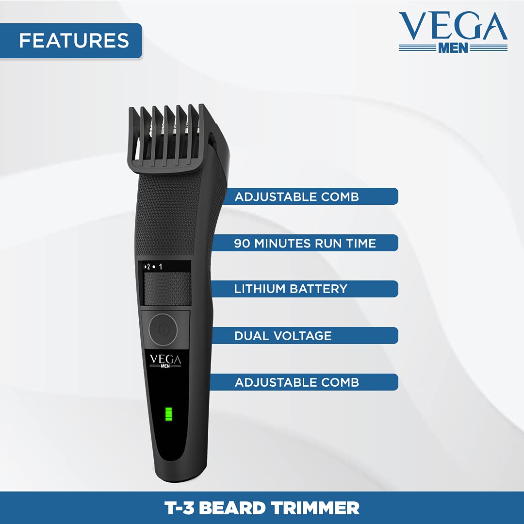 Vega Men T-3 Beard Trimmer