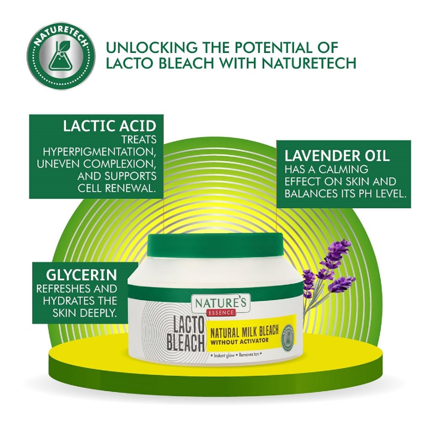 NATURES ESSENCE Lacto Bleach, Natural Milky White Cream 60g