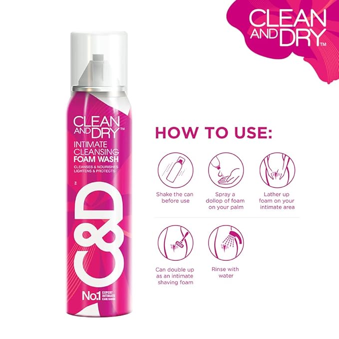 Clean And Dry Intimate Cleansing Foam Wash 85g