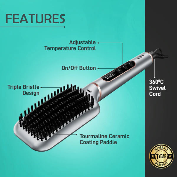 Ikonic Me Super Styler Triple Bristle Brush ( Sliver )