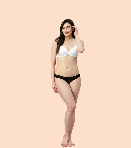 Enamor-A039 Perfect Coverage T-Shirt Bra - Supima Cotton Padded Wirefree Medium Coverage