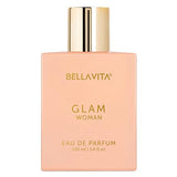 Bella Vita Luxury GLAM Woman Eau De Parfum with African Orange, Jasmine & Patchouli|Premium, Long Lasting Floral & Woody Fragrance EDP for Women, 100ML