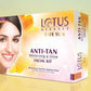Lotus Safe Sun Anti Tan Whitening and Glow 4 in 1 Facial Kit