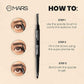 MARS Micro Precision Brow Pencil with spoolie | Retractable & Easy Glide | Long Lasting & Natural finish (0.4 g) Brown
