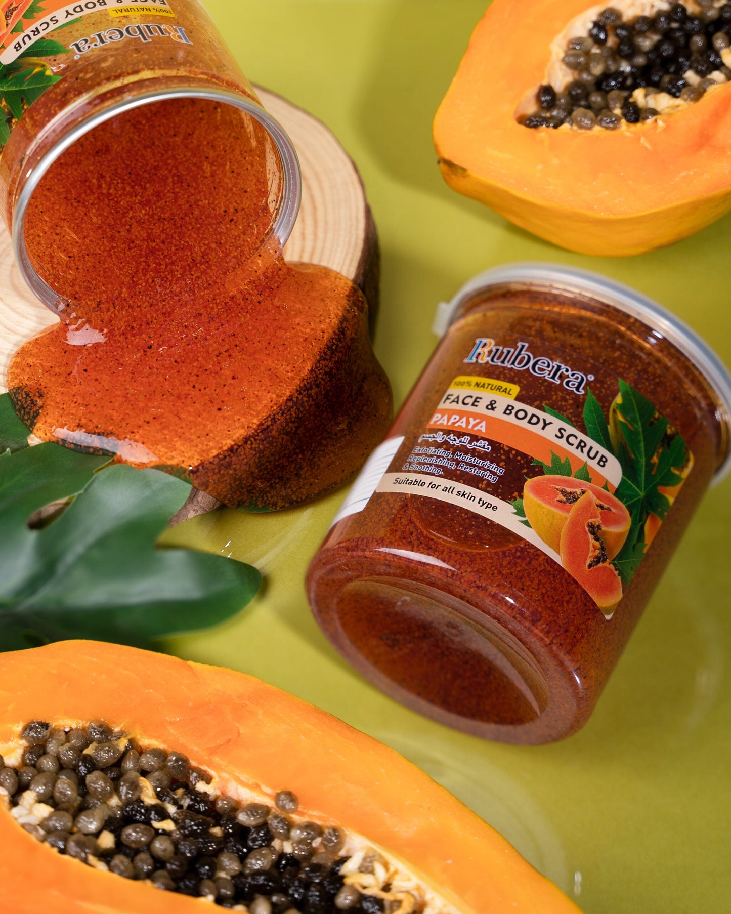 Rubera Papaya Face and Body Scrub 500ml