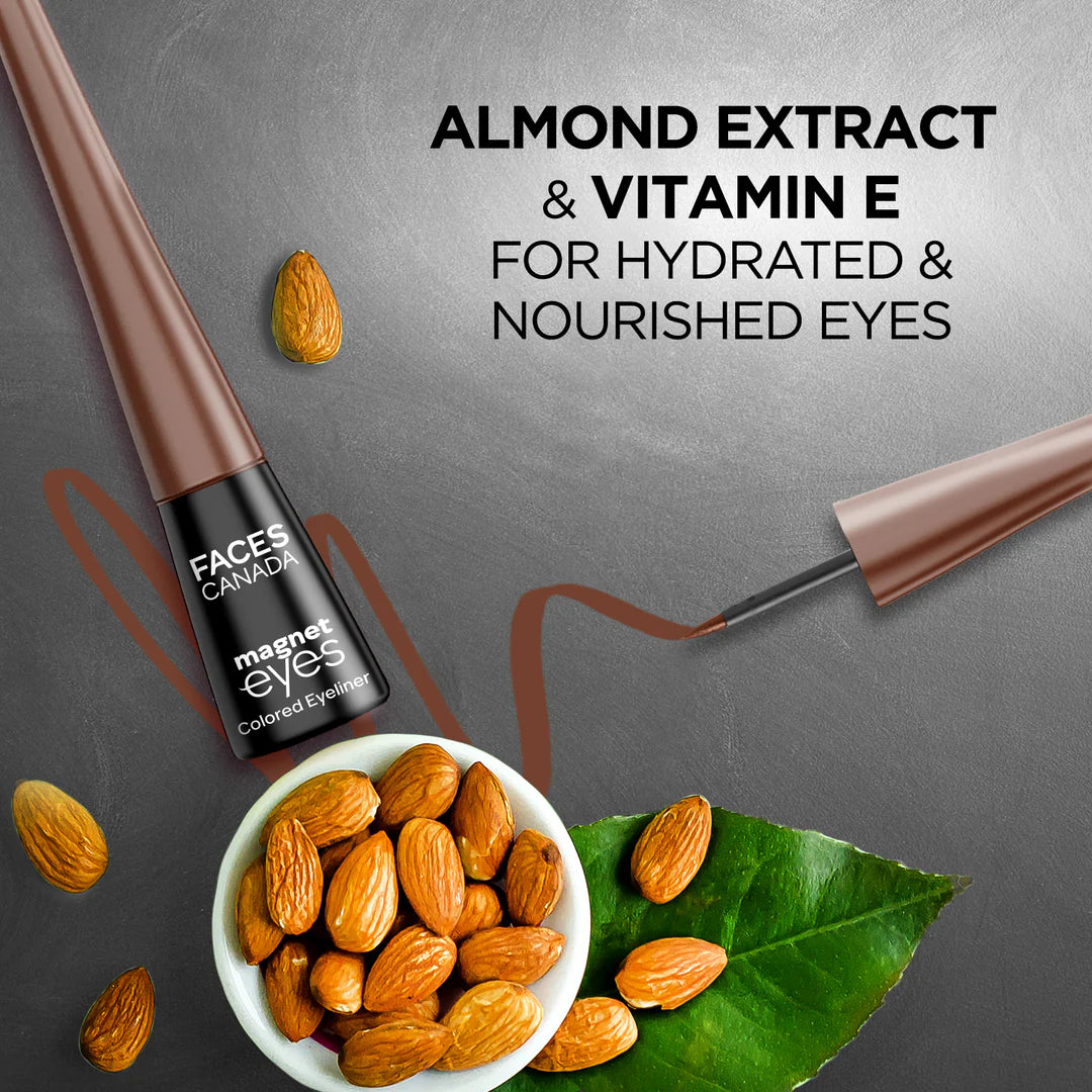 Faces Canada Magneteyes Colored Eyeliner 24hr Water Resistant Almond Extract 4ml