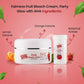 Beauty Basket Fairness Fruit Bleach Cream | Party Glow with AHA | Essence Fruit Fun Fairness Bleach For Women | 100% Natural Cream | Skin Brightening Fairer | Gift Set Pack Cream (180ml + 45Gram)