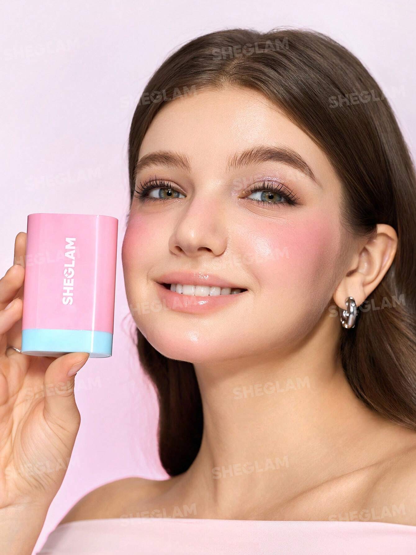 SHE GLAM Glass Glow Blush Stick-Cherry Express 15g