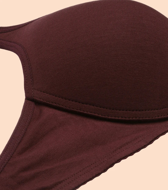 Enamor-A039 Perfect Coverage T-Shirt Bra - Supima Cotton Padded Wirefree Medium Coverage