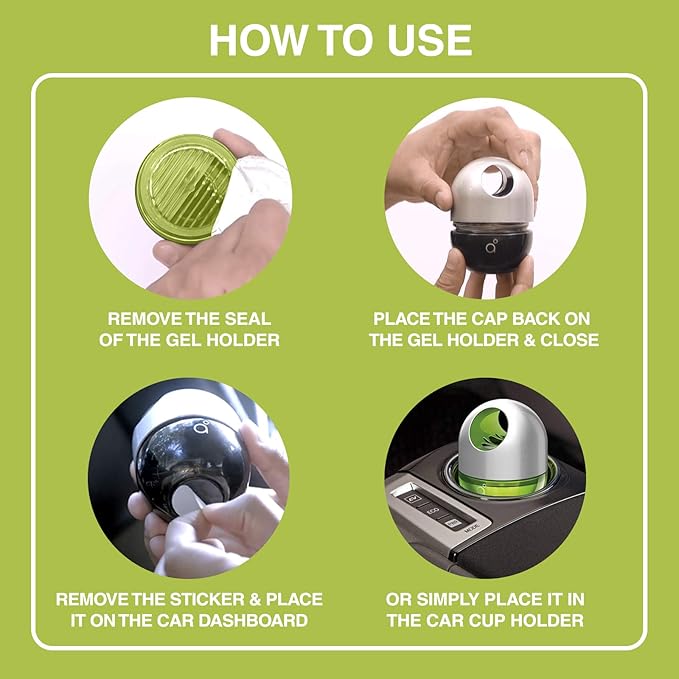 Godrej aer Twist Gel Car Air Freshener Fresh Lush Green 45g