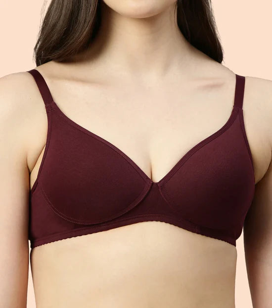 Enamor-A039 Perfect Coverage T-Shirt Bra - Supima Cotton Padded Wirefree Medium Coverage