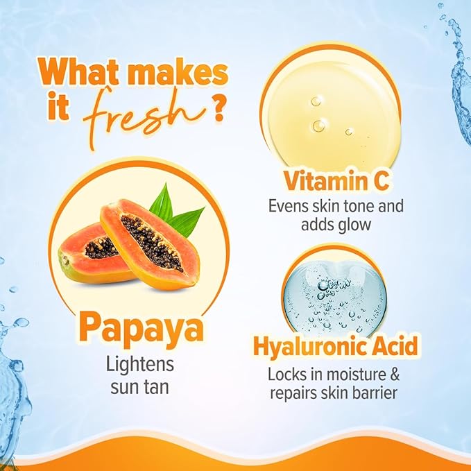 Aqualogica Glow+ Dewy Sunscreen Papaya & Vitamin C Spf 50+ PA+++++ 80g