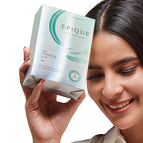 Epique Switzerland Sonic Cleansing Pod, Deep, gentle & hygienic intra-dermal cleansing in just 1 min
