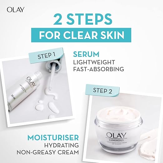 Olay Niacinamide Face Serum | Clear and Even Skin | Fights Dullness and Provides Radiant Glow| Normal, Oily, Dry, Combination Skin | Paraben and Sulphate Free | 30ml